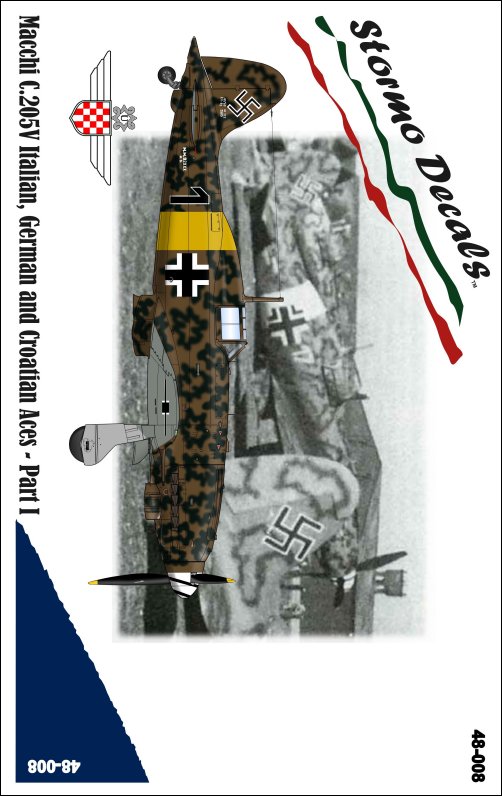 MACCHI C.205V ITALIAN STORMO DECALS PART I 1/48 GERMAN AND CROATIAN ACES 